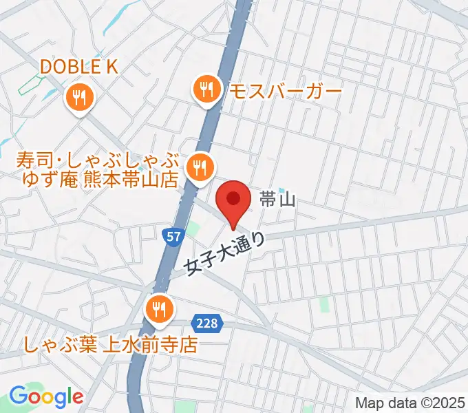 古城楽器の地図