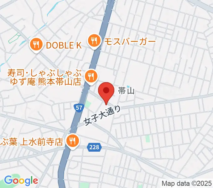 古城楽器の地図