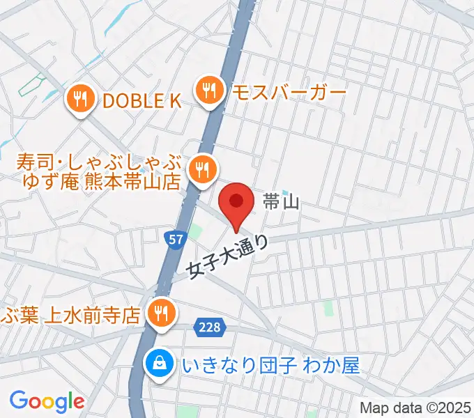 古城楽器の地図