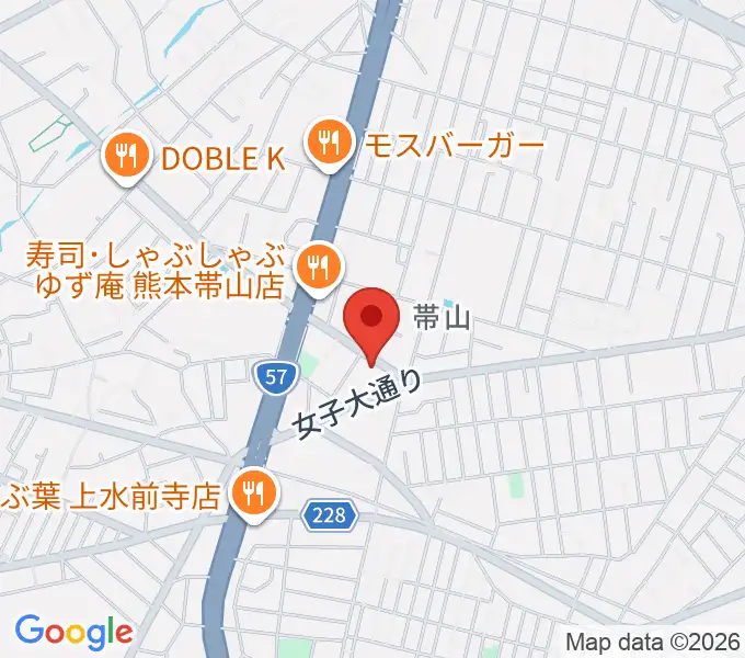 古城楽器の地図