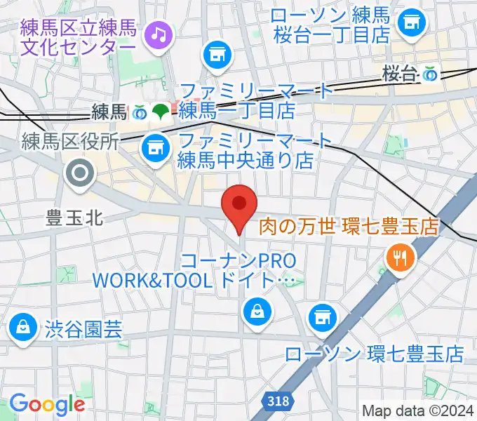 ネオリアこおろぎの地図