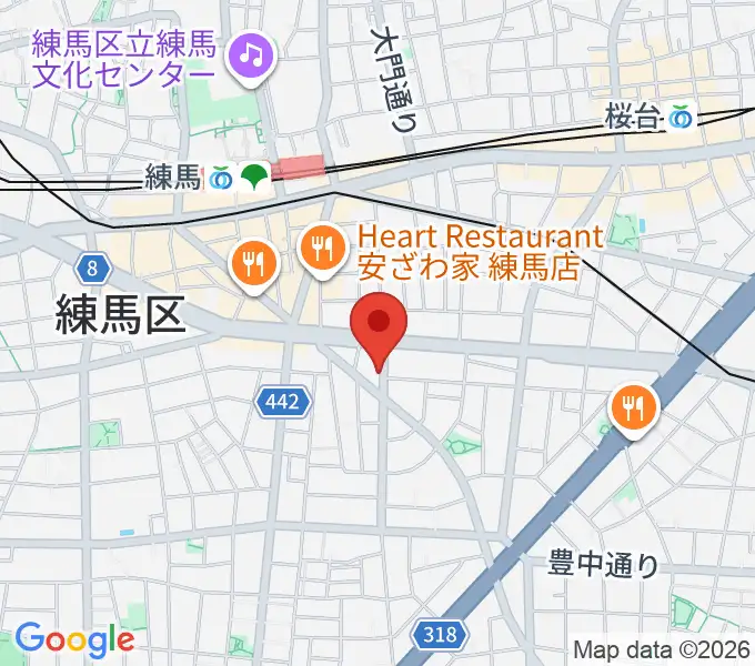 ネオリアこおろぎの地図