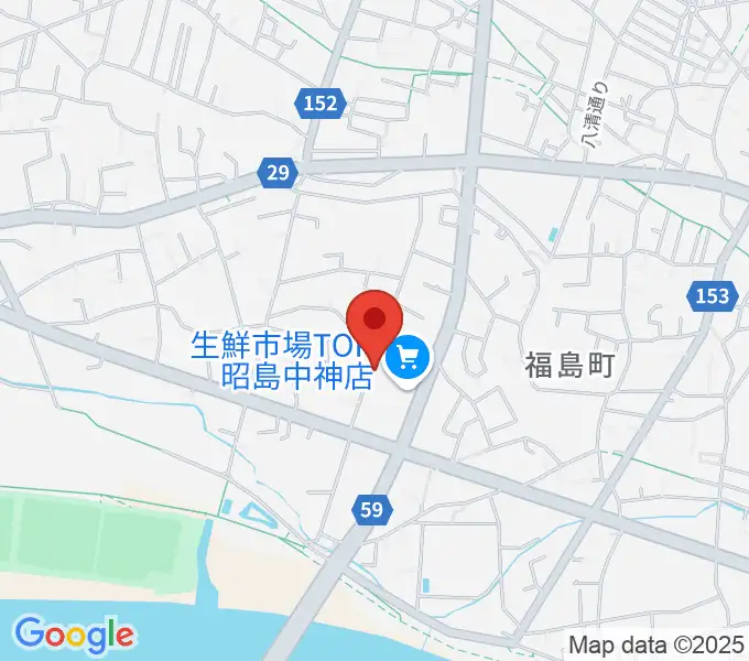 片切琴三味線店の地図