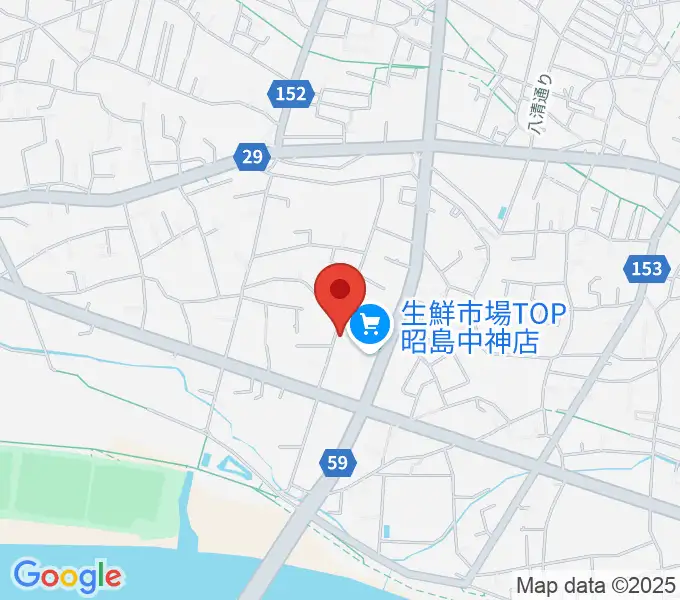 片切琴三味線店の地図