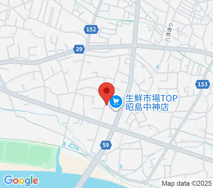 片切琴三味線店の地図