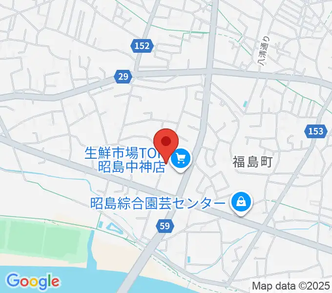 片切琴三味線店の地図
