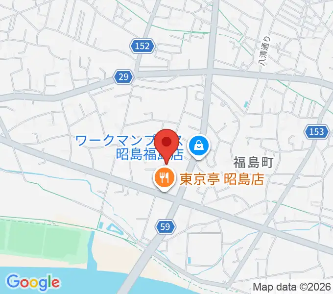 片切琴三味線店の地図