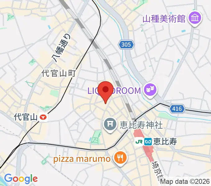 古賀弦楽器の地図