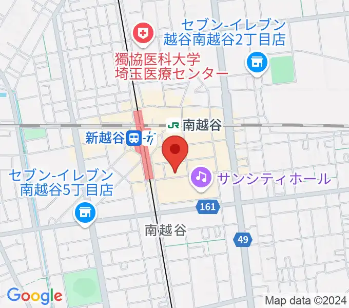 ミリオン楽器 南越谷店の地図