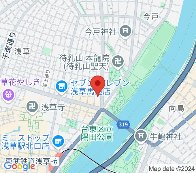 宮本卯之助商店の地図