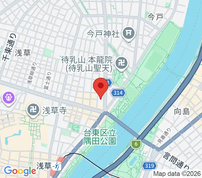 宮本卯之助商店の地図