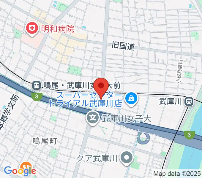 森岡楽器 西宮本店の地図