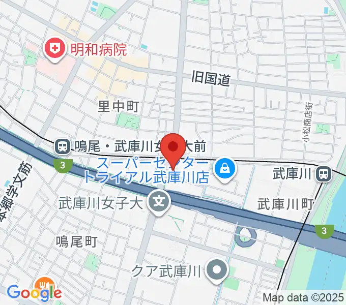 森岡楽器 西宮本店の地図
