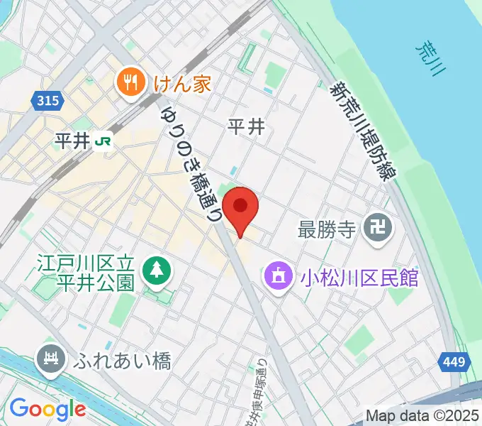 向山楽器店の地図