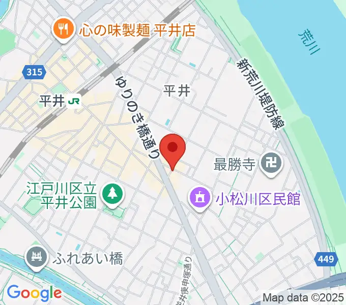 向山楽器店の地図
