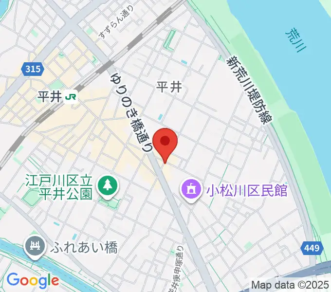 向山楽器店の地図