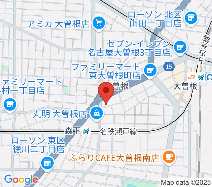 ミューズ音楽館の地図