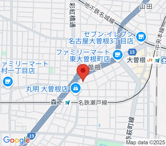 ミューズ音楽館の地図