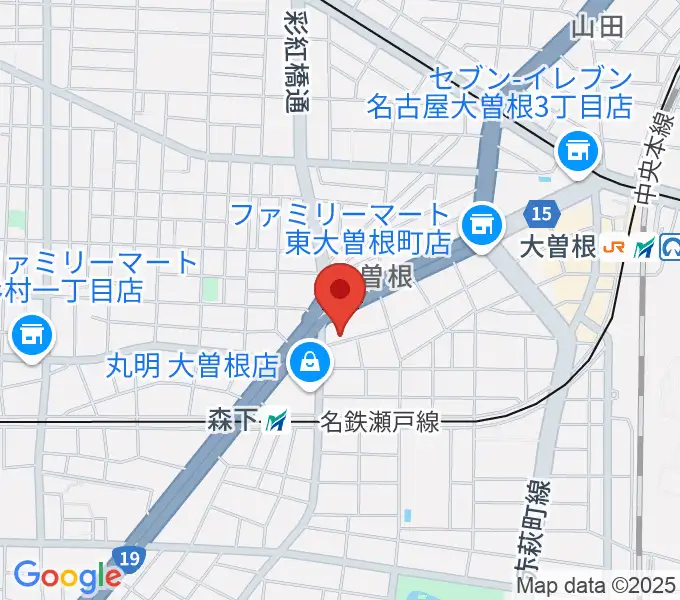 ミューズ音楽館の地図