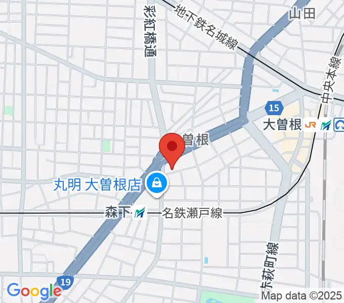 ミューズ音楽館の地図