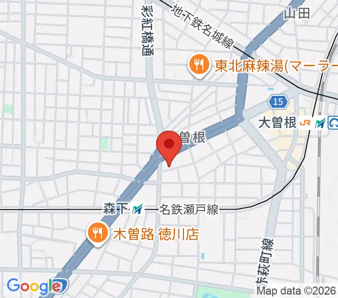 ミューズ音楽館の地図