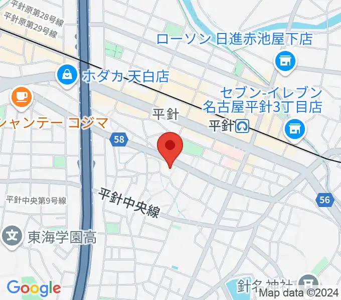 名古屋ピアノ調律センターの地図