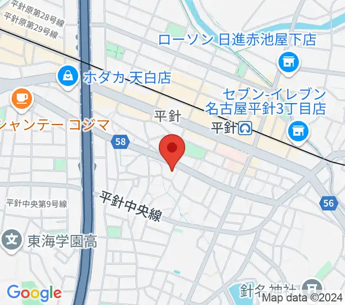 名古屋ピアノ調律センターの地図