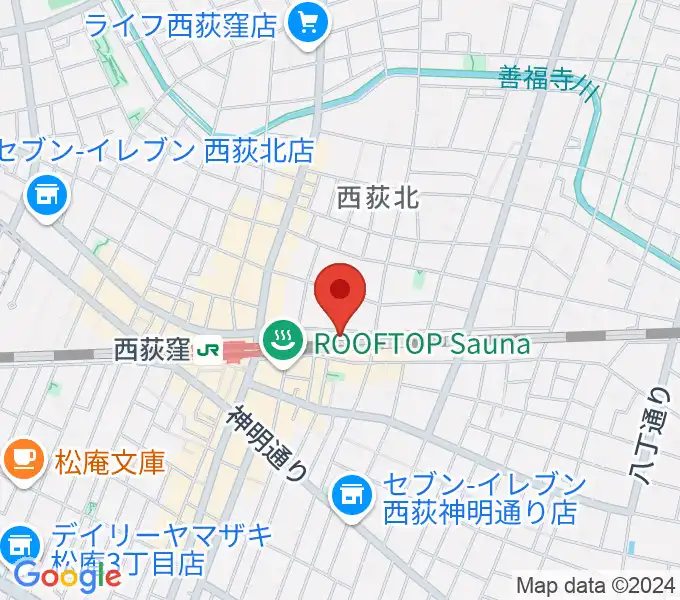 マエカワギタークラフトの地図