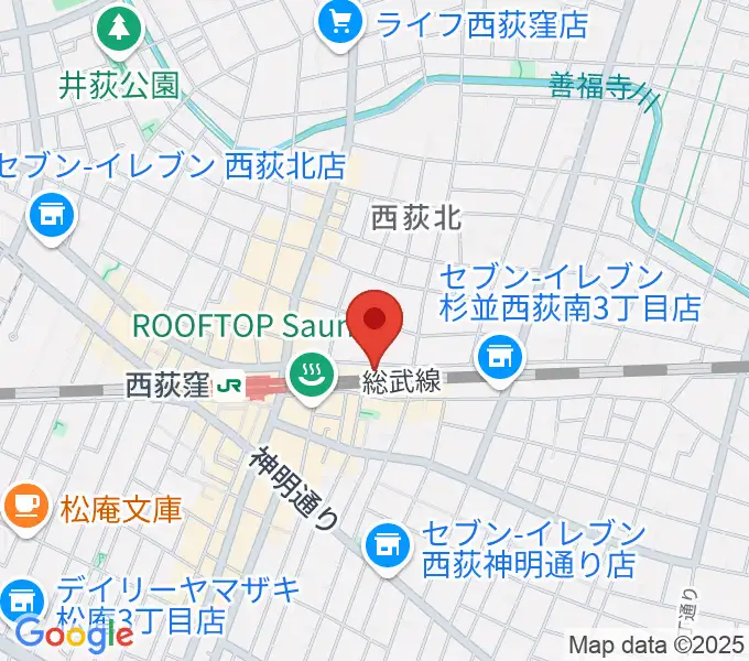 マエカワギタークラフトの地図