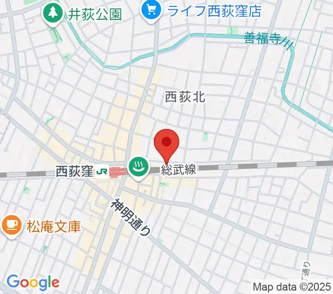 マエカワギタークラフトの地図