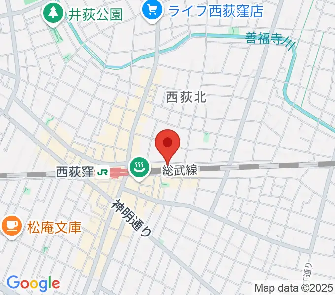 マエカワギタークラフトの地図