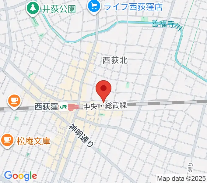 マエカワギタークラフトの地図