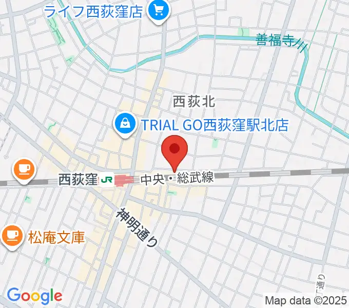 マエカワギタークラフトの地図