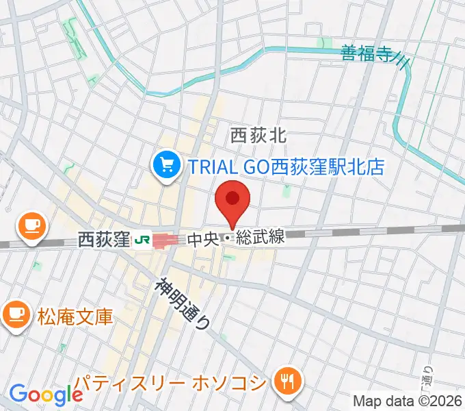 マエカワギタークラフトの地図