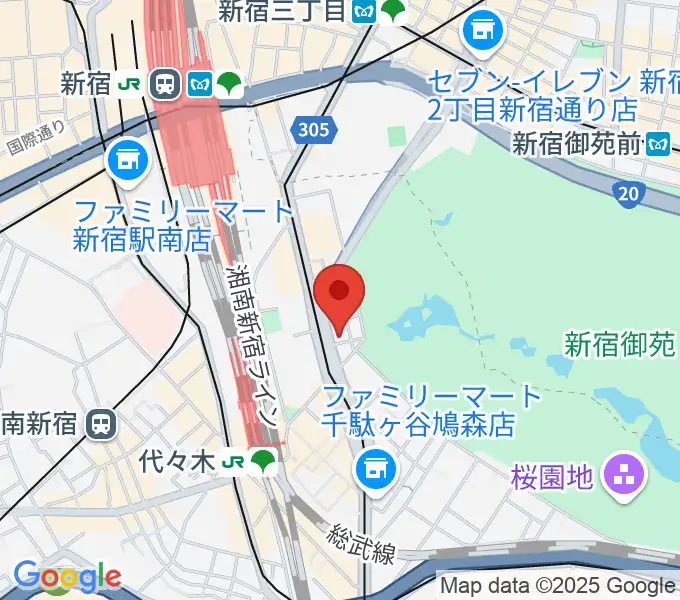 日本ヴァイオリン 東京本店の地図