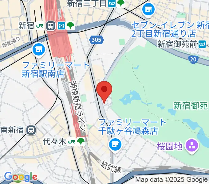 日本ヴァイオリン 東京本店の地図