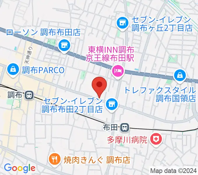 大西楽器店の地図