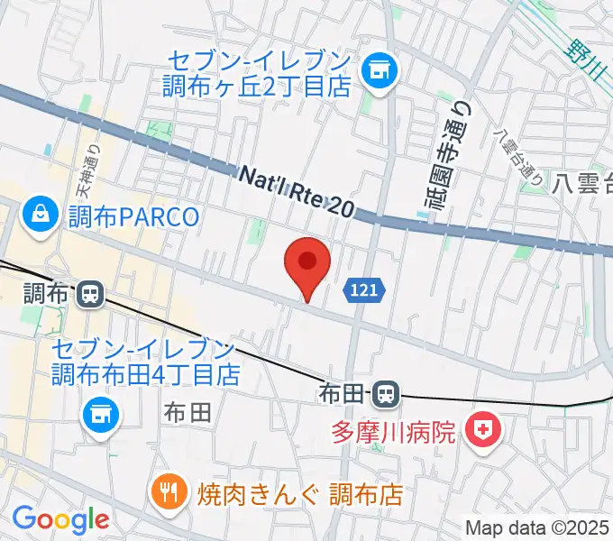 大西楽器店の地図