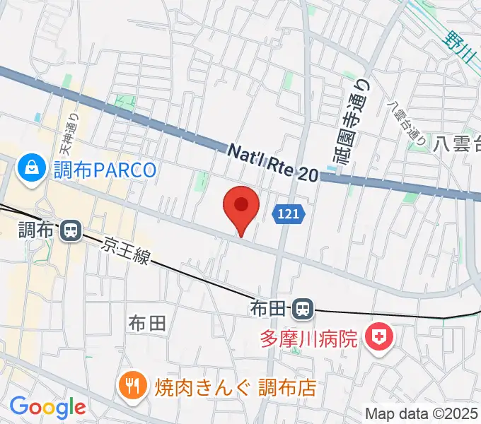 大西楽器店の地図