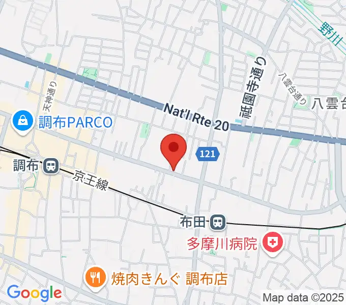 大西楽器店の地図