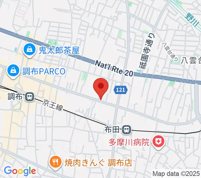 大西楽器店の地図