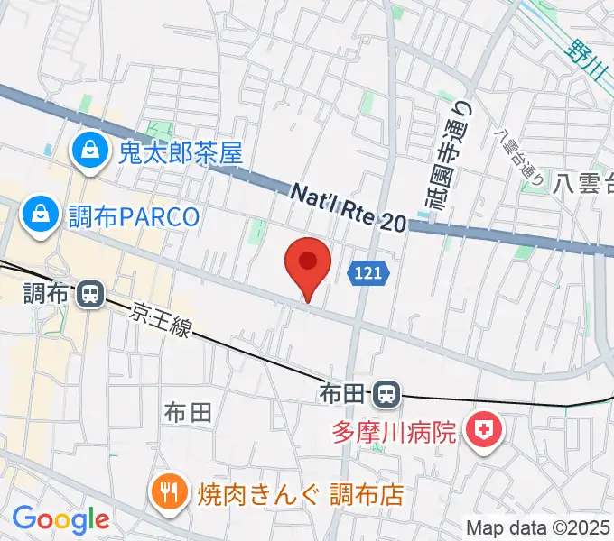 大西楽器店の地図