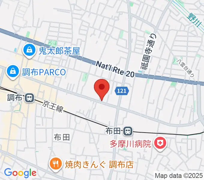 大西楽器店の地図