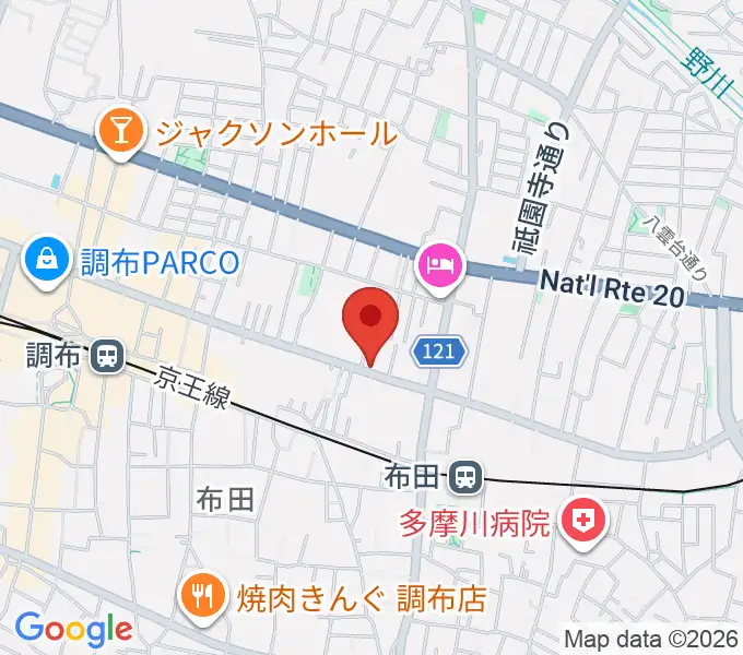 大西楽器店の地図