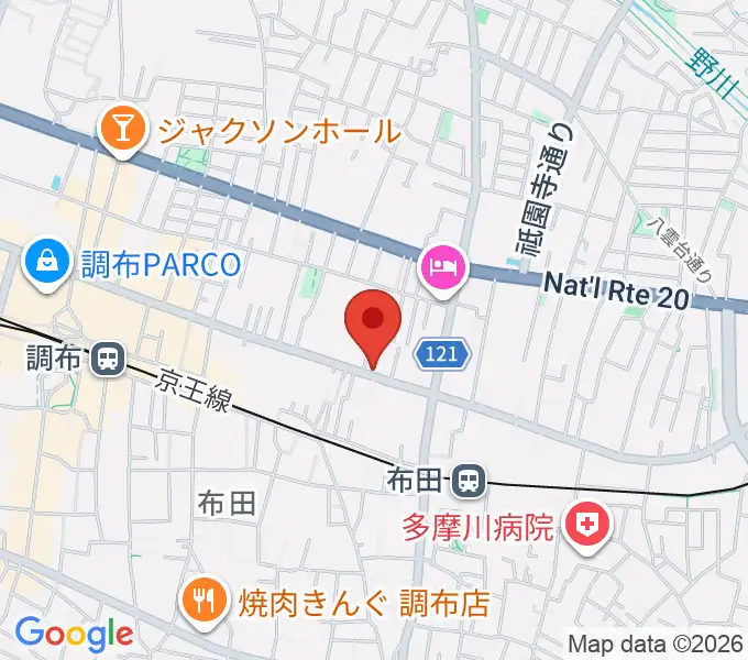 大西楽器店の地図