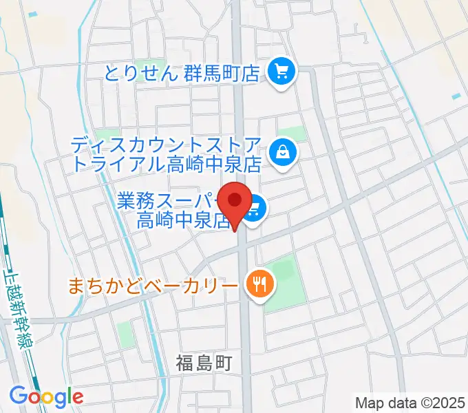 オカダ楽器の地図