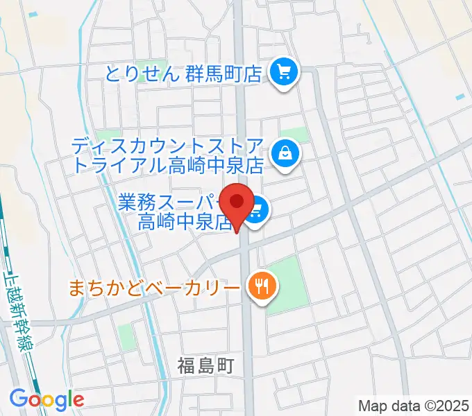 オカダ楽器の地図