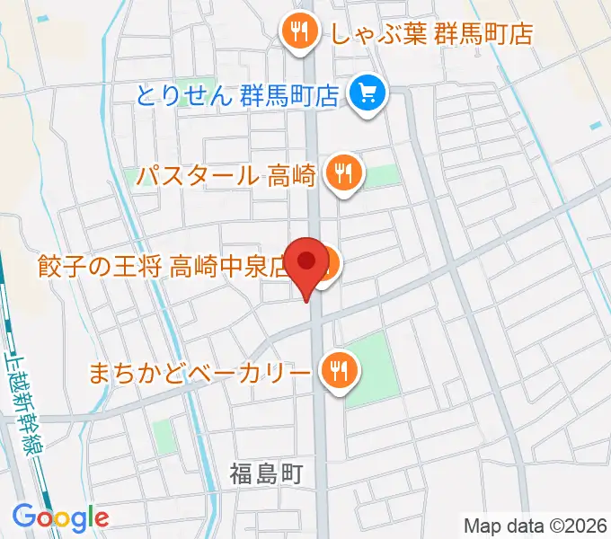 オカダ楽器の地図