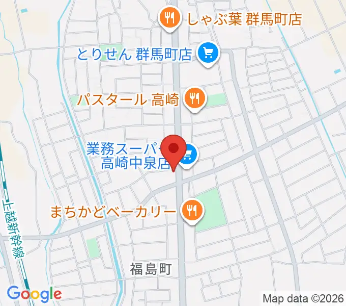 オカダ楽器の地図