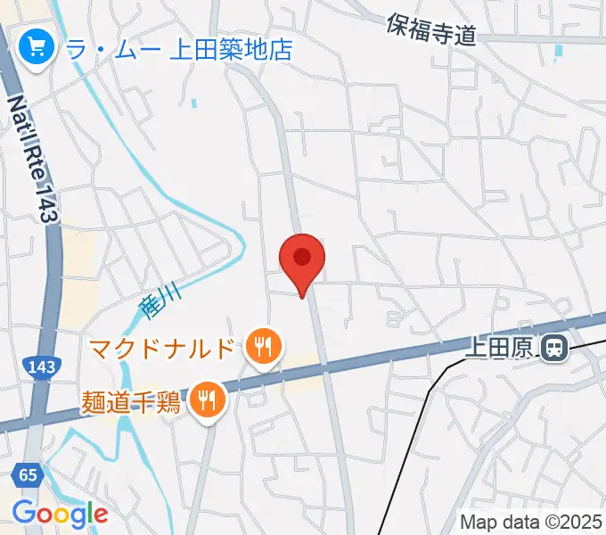 五味和楽器店 上田本店の地図